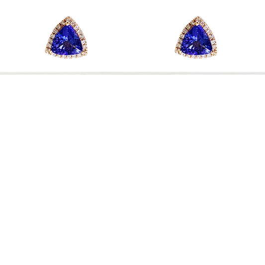 18k Yellow Gold Tanzanite Earring