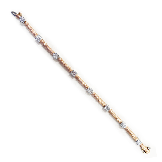 14k Rose Gold Diamond Bracelet