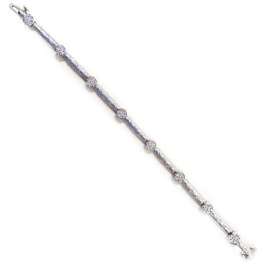 14k White Gold Diamond Bracelet