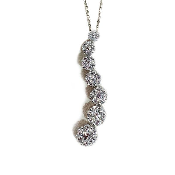 14k White Gold Diamond Pendant