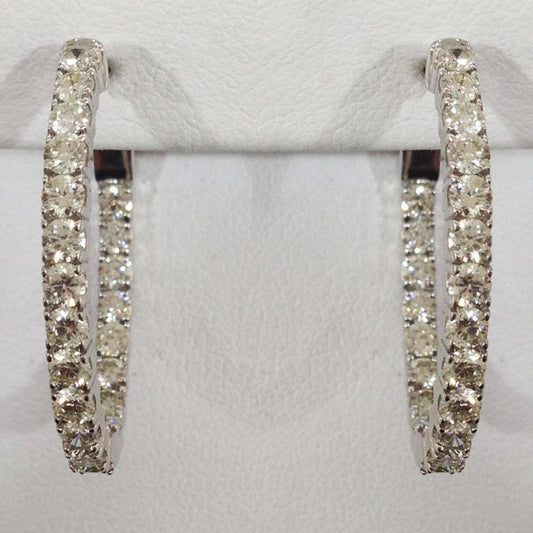 14k White Gold Diamond Earrings