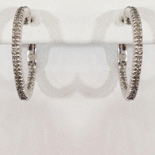 14k White Gold Diamond Earrings