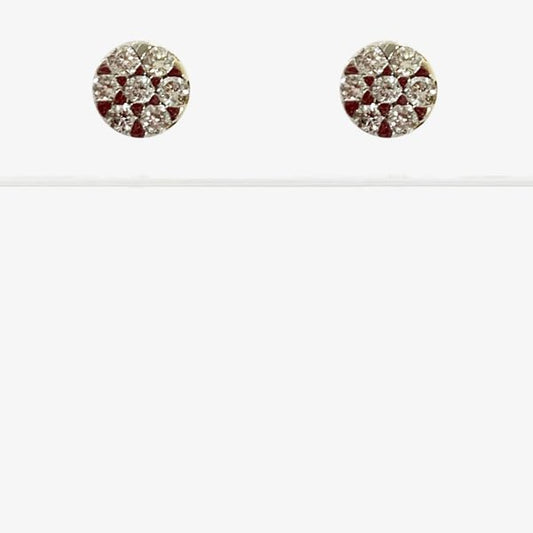 14k White Gold Diamond Earrings