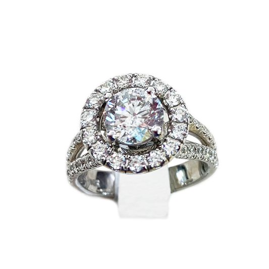 14k White Gold Diamond Ring