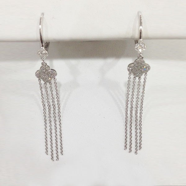 14k White Gold Diamond Earrings