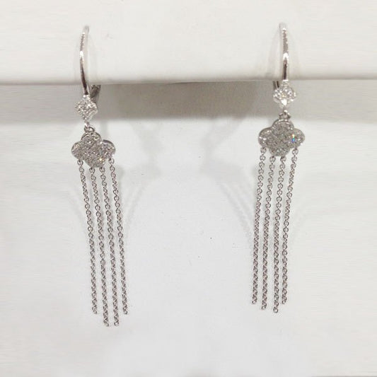 14k White Gold Diamond Earrings