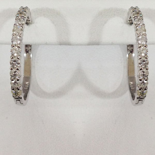 14k White Gold Diamond Earrings