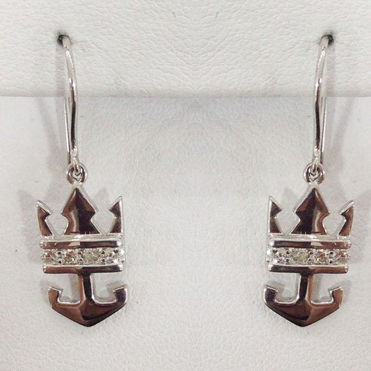 14k White Gold Diamond Earrings