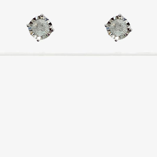 14k White Gold Diamond Earrings