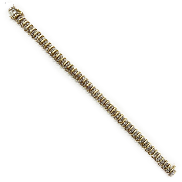 10k Yellow Gold Diamond Bracelet