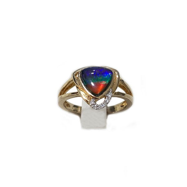 Sterling Silver Ammolite Ring