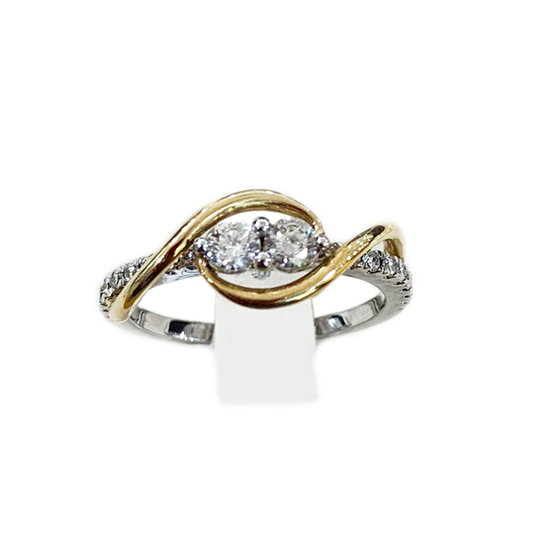 14k Two Tone Diamond Ring