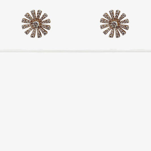 18k Rose Gold Diamond Earrings