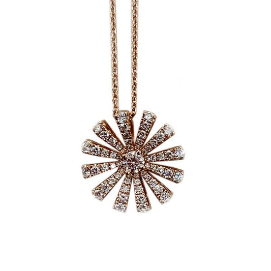 14k Rose Gold Diamond Pendant