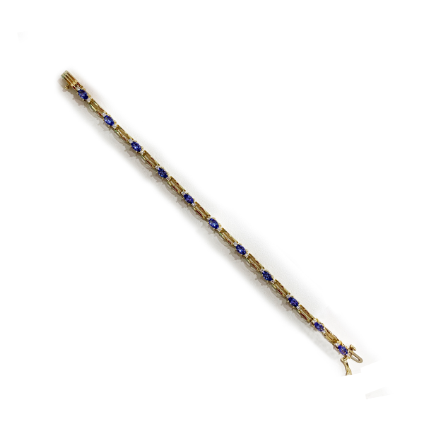 14k Yellow Gold Tanzanite Bracelet