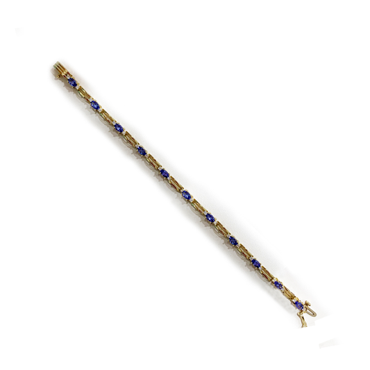 14k Yellow Gold Tanzanite Bracelet