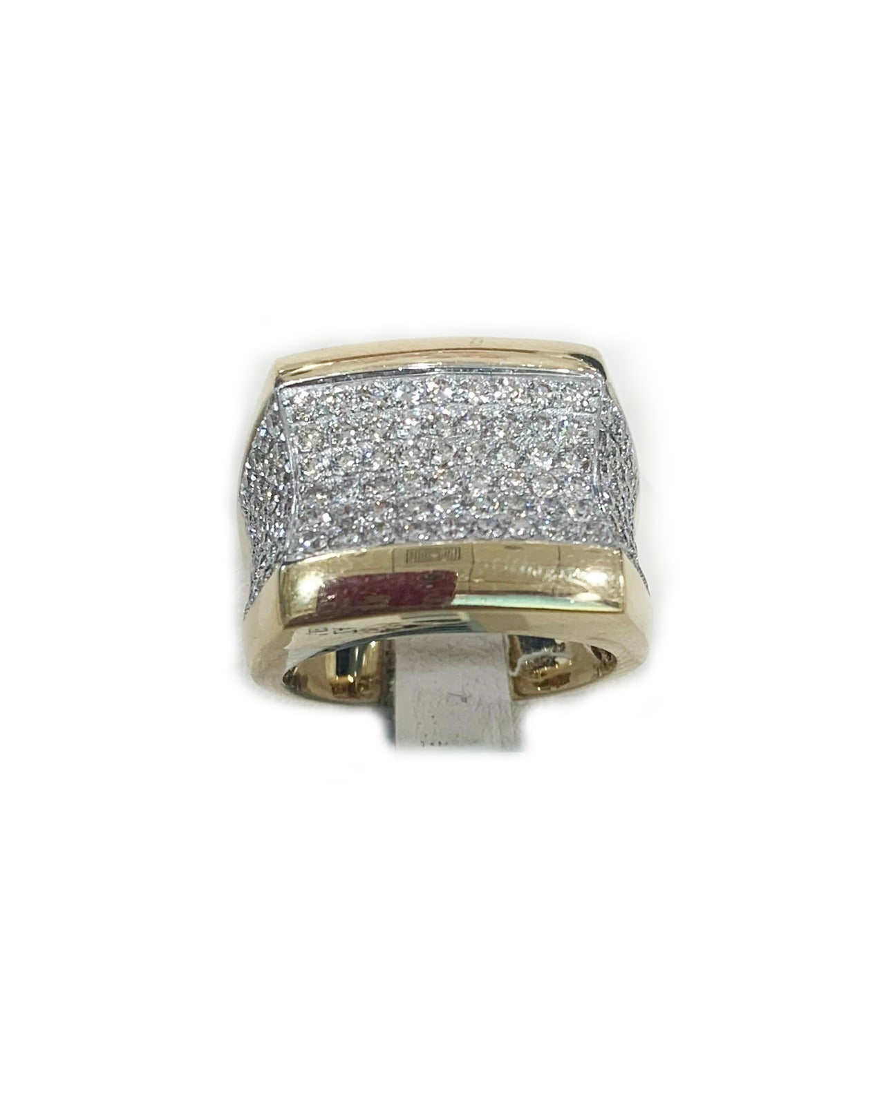 14k 2 Tone Mens Diamond Ring