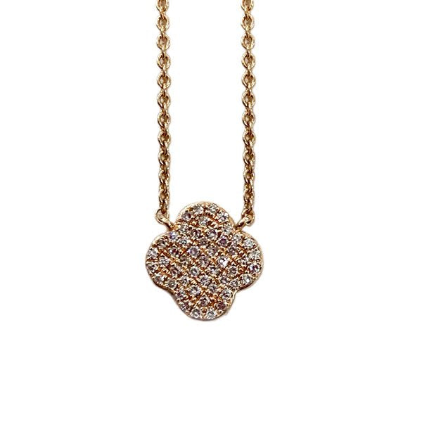 14k Rose Gold Diamond Pendant