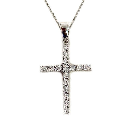 10k White Gold Diamond Pendant