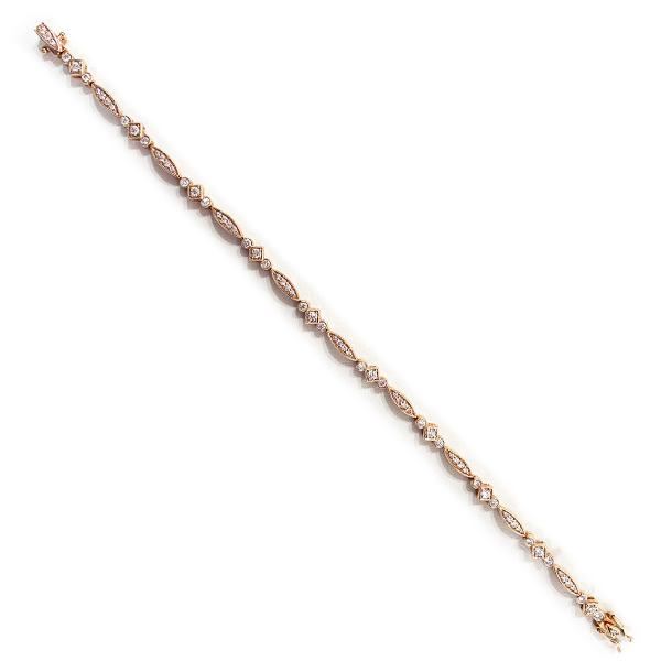 14k Rose Gold Diamond Bracelet