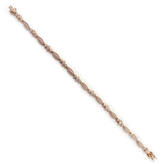 14k Rose Gold Diamond Bracelet