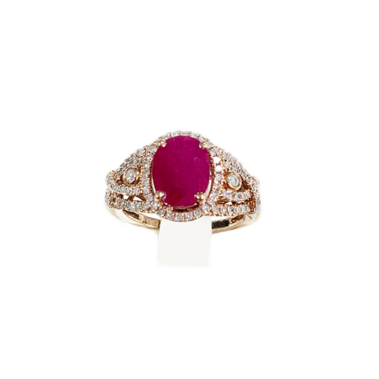 14k Rose Gold Ruby Ring