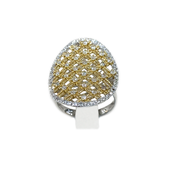 14k Two Tone Diamond Ring