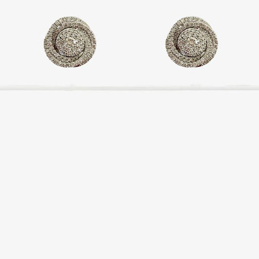 14k White Gold Diamond Earrings