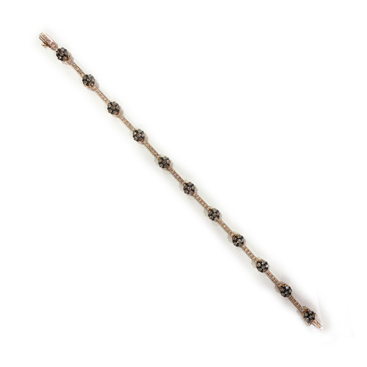 14k Rose Gold Brown Diamond Bracelet