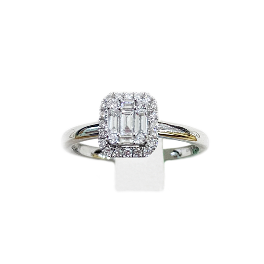 14k White Gold Diamond Ring