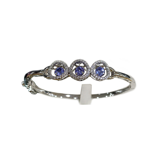 Sterling Silver Tanzanite Bangle