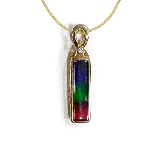 Gold Plated Ammolite Pendant