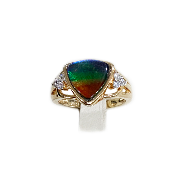 Sterling Silver Ammolite Ring
