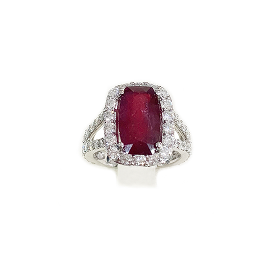 14k White Gold Ruby Ring