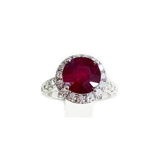 14k White Gold Ruby Ring