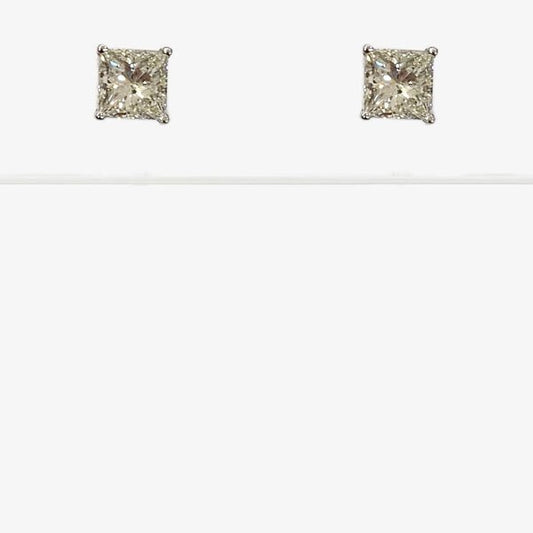14k White Gold Diamond Earrings