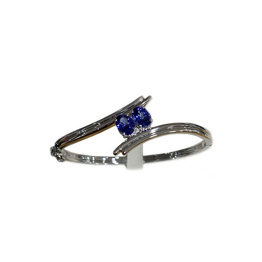 Sterling Silver Tanzanite Bangle