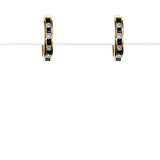 14k White Gold Sapphire Earrings