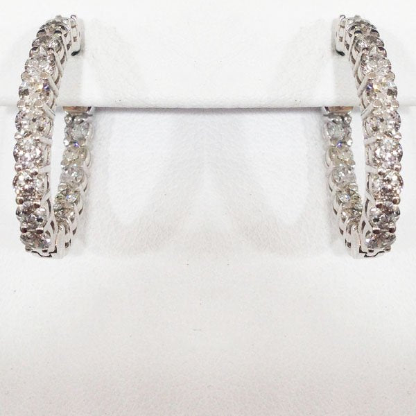 14k White Gold Diamond Earrings