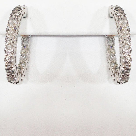 14k White Gold Diamond Earrings