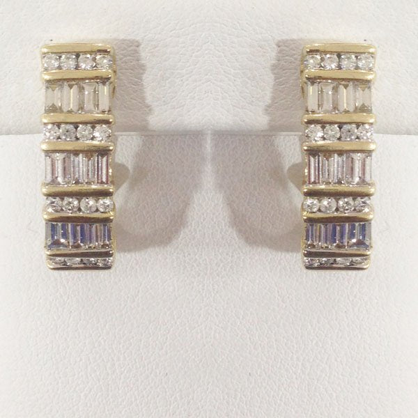 14k White Gold Diamond Earrings