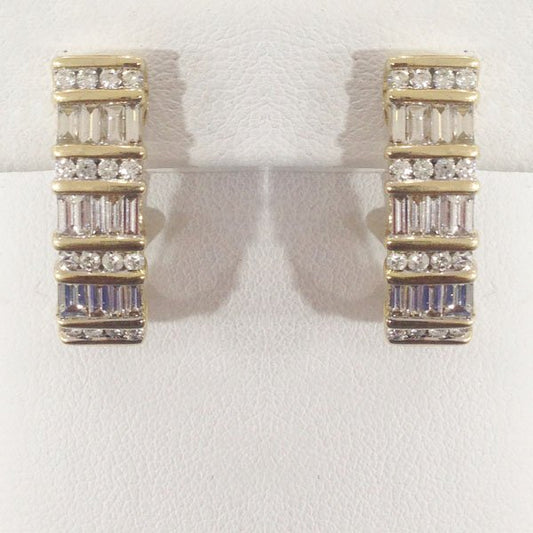 14k White Gold Diamond Earrings