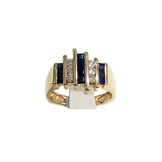 14k Yellow Gold Sapphire Ring