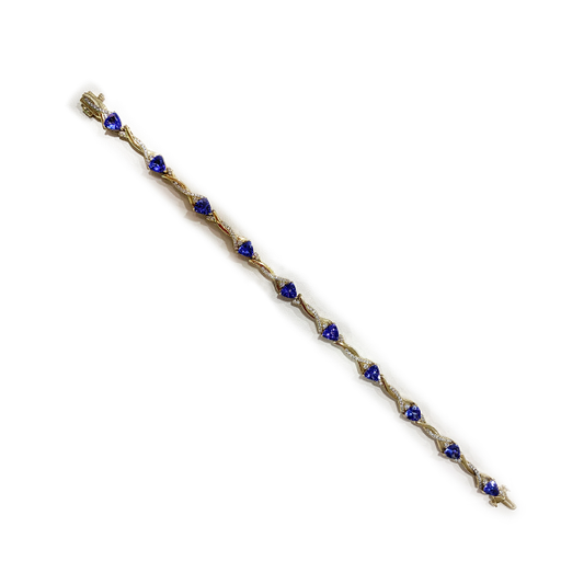 14k Yellow Gold Tanzanite Bracelet