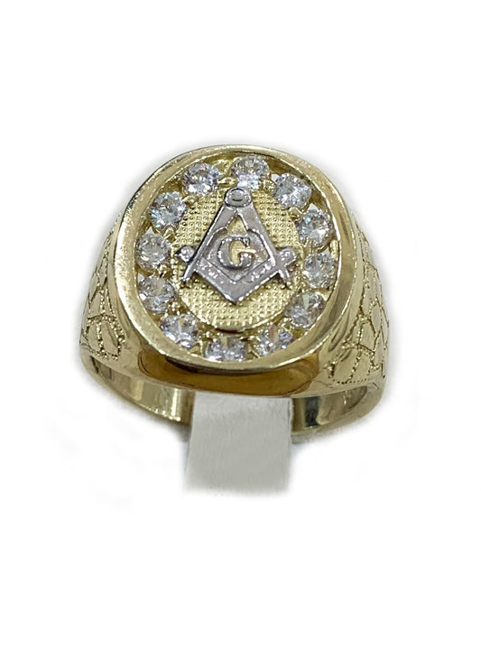 14k Yellow Gold Mens Ring