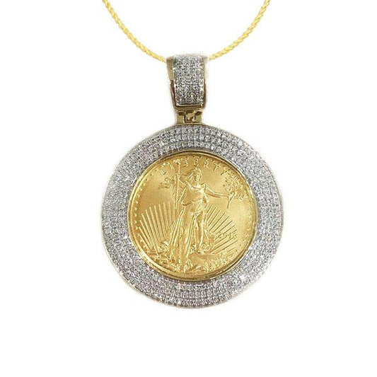 10k Yellow Gold Diamond Pendant