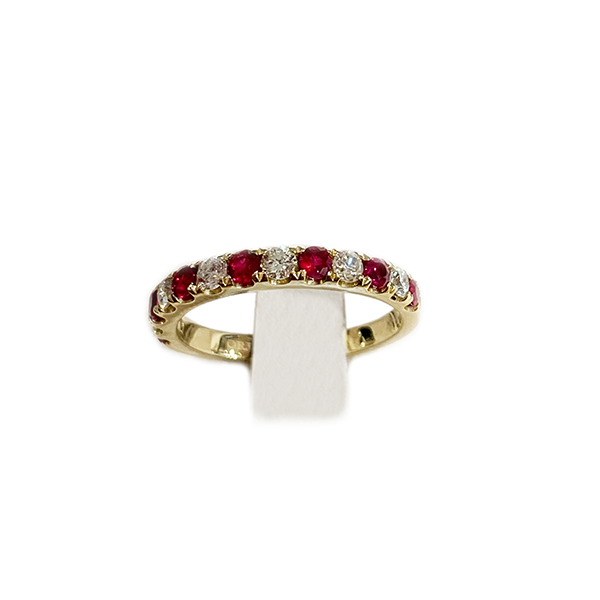 14k Yellow Gold Ruby Band