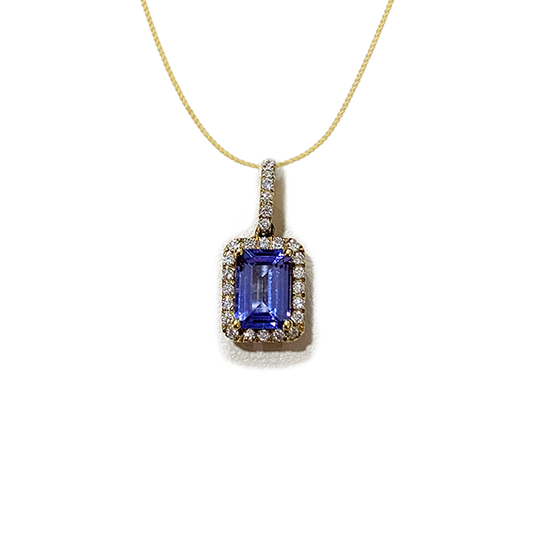 18k Yellow Gold Tanzanite Pendant