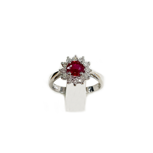 14k White Gold Ruby Ring