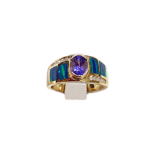 14k Yellow Gold Tanzanite Ring